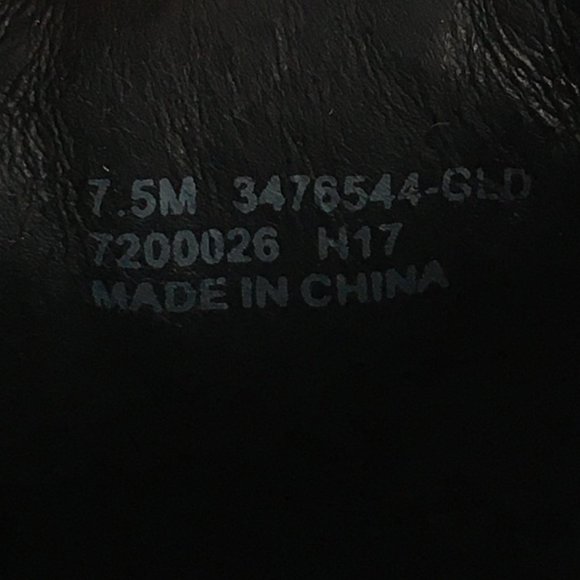 Frye Terri Slip on shoes flat gold black leather - Picture 10 of 12